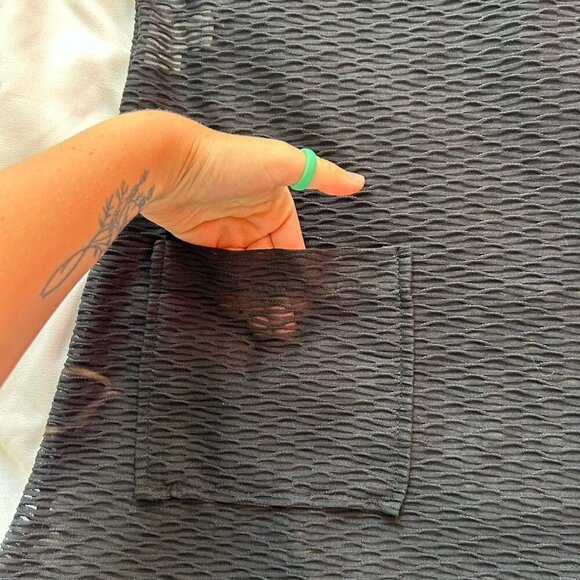 Womens S-M Gloria’s Fashions Black Bathing Suit Cover Up Resort Wear Beach VTG - Picture 2 of 7